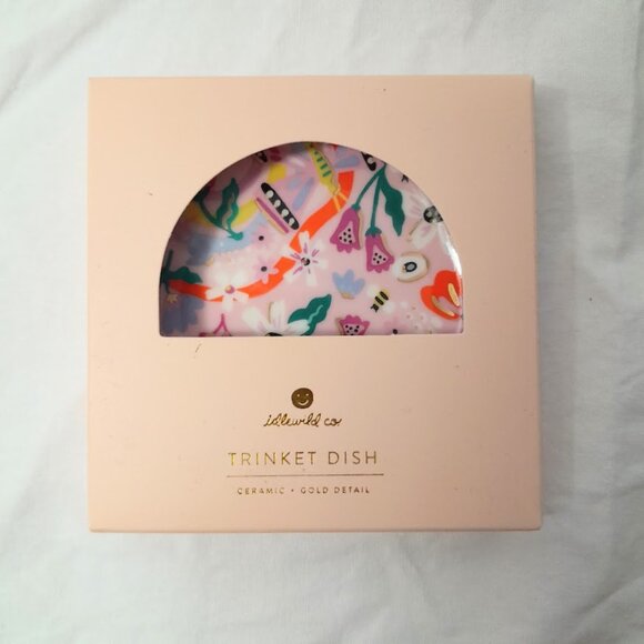 Stunning Stocking Stuffer Hand painted Ceramic Trinket Dish in Gift Box - Picture 2 of 3